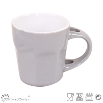 Grey & White Pumpkin Ceramic Mug